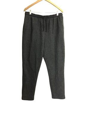 EDDIE BAUER MENS GREY ELASTIC WAIST TAPPER LEG JOGGERS SIZE LARGE
